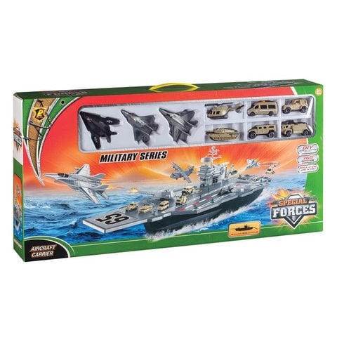 toy aircraft carrier with planes