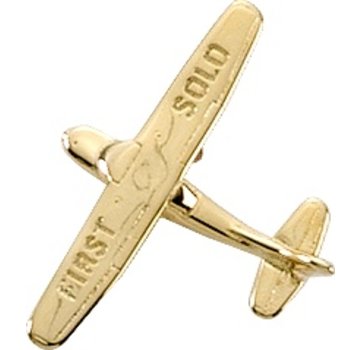 Johnson's Pin Cessna First Solo (3-D cast) Gold Plate