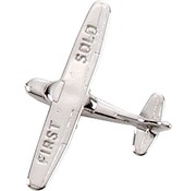 Johnson's Pin Cessna First Solo (3-D cast) Silver Plate