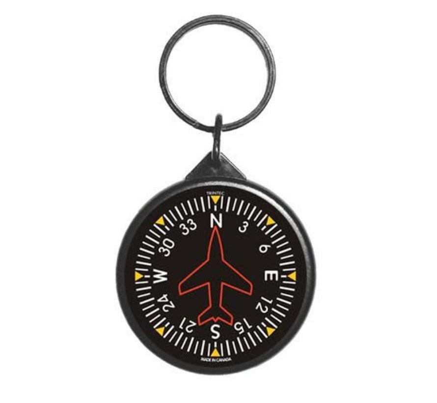 Classic Round Directional Gyro Keychain