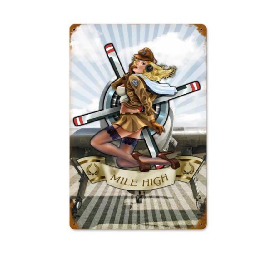 Mile High Metal Sign