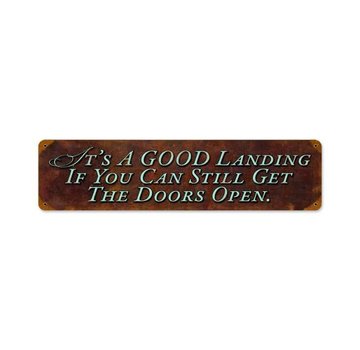 The Vintage Sign Co. Good Landing Metal Sign