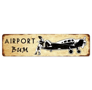 The Vintage Sign Co. Airport Bum Metal Sign