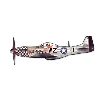 P51 Mustang Big Beautiful Doll Metal Sign