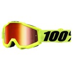 100% 100% Accuri Goggle Fluo Yellow Mirror Red Lens
