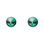 Trik Topz Alien Green Valve Caps SV (Pair)