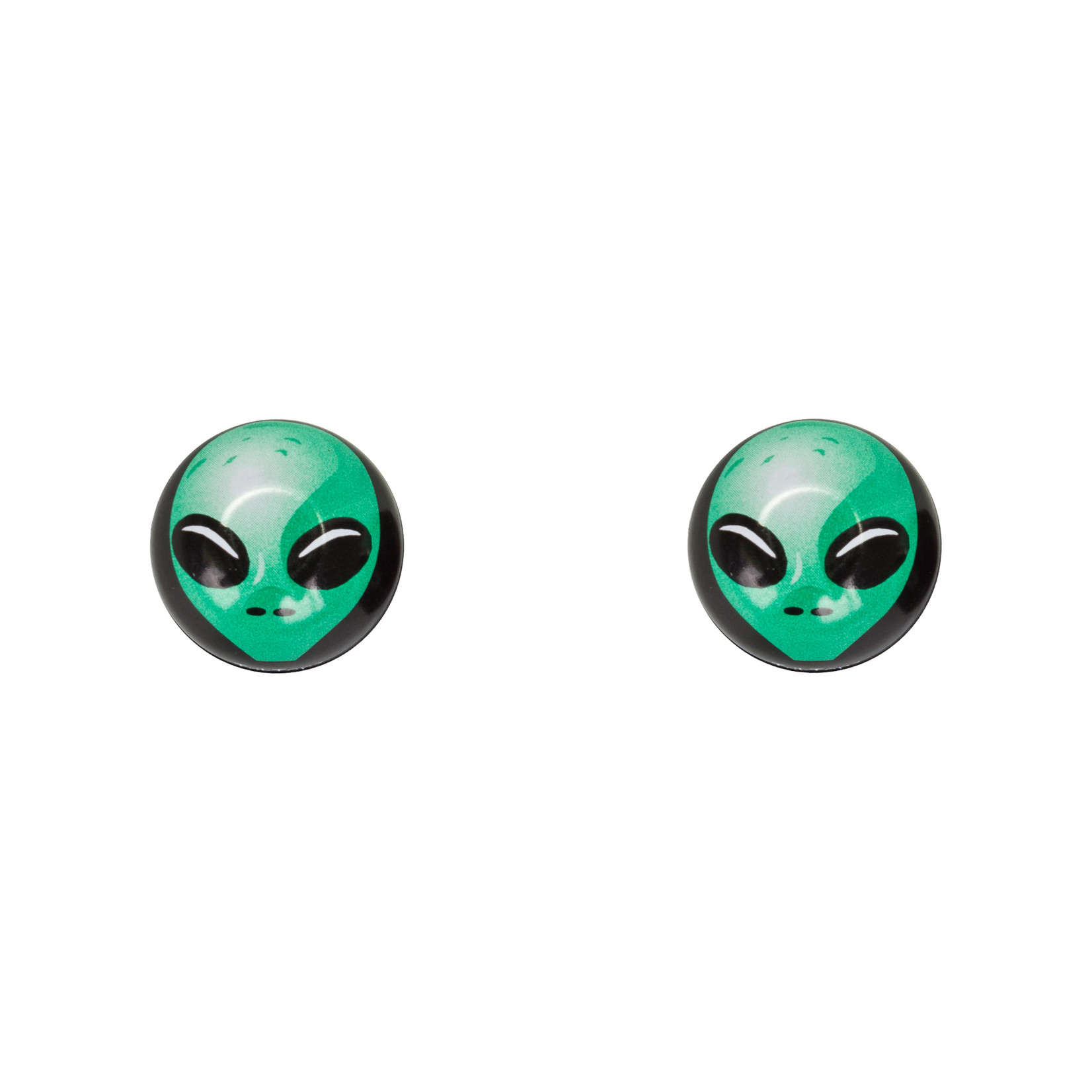 Trik Topz Alien Green Valve Caps SV (Pair)