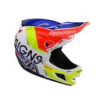 Troy Lee Designs Troy Lee D4 Helmet w/ Mips Qualifier White/Blue ADT MD