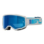 Fly Racing Fly Zone Goggle Silver/Blue w/ Dark Blue Mirror/Smoke Lens