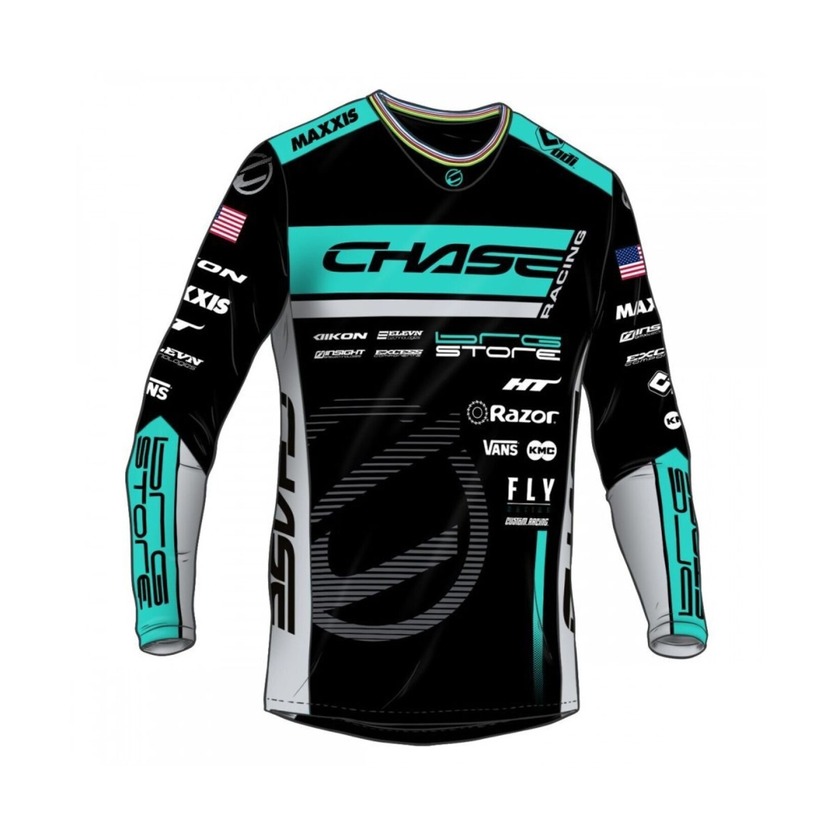 Chase Bicycles Chase Team Jersey Barry Nobles Replica 2024 Black/Teal