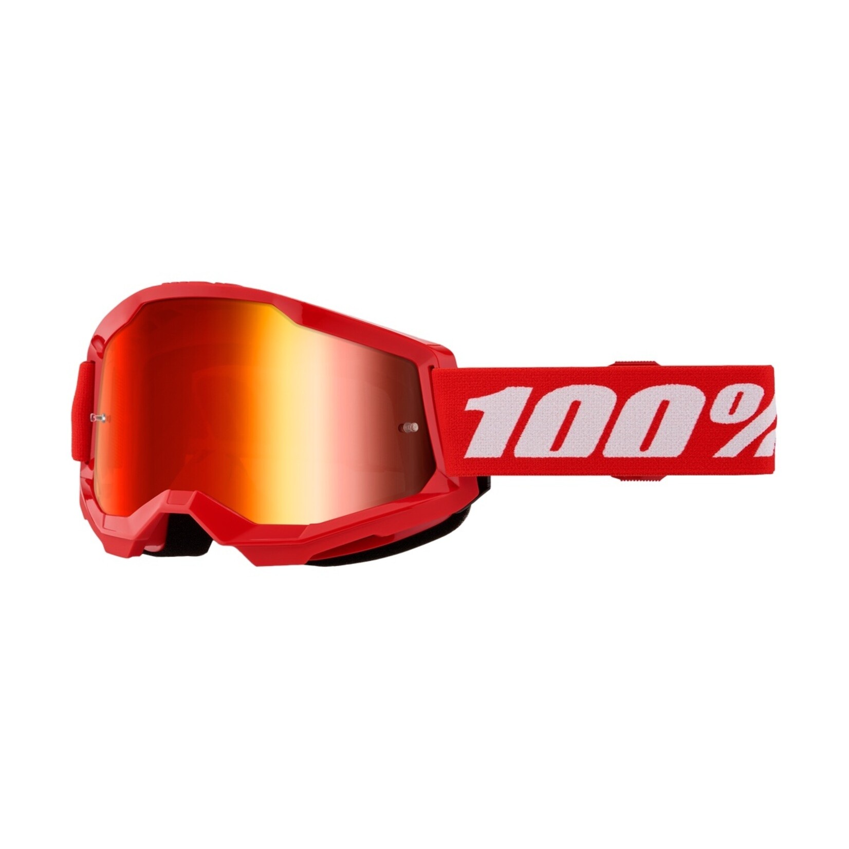 100 Percent 100% Strata  2 Goggle Red Mirror Red Lens