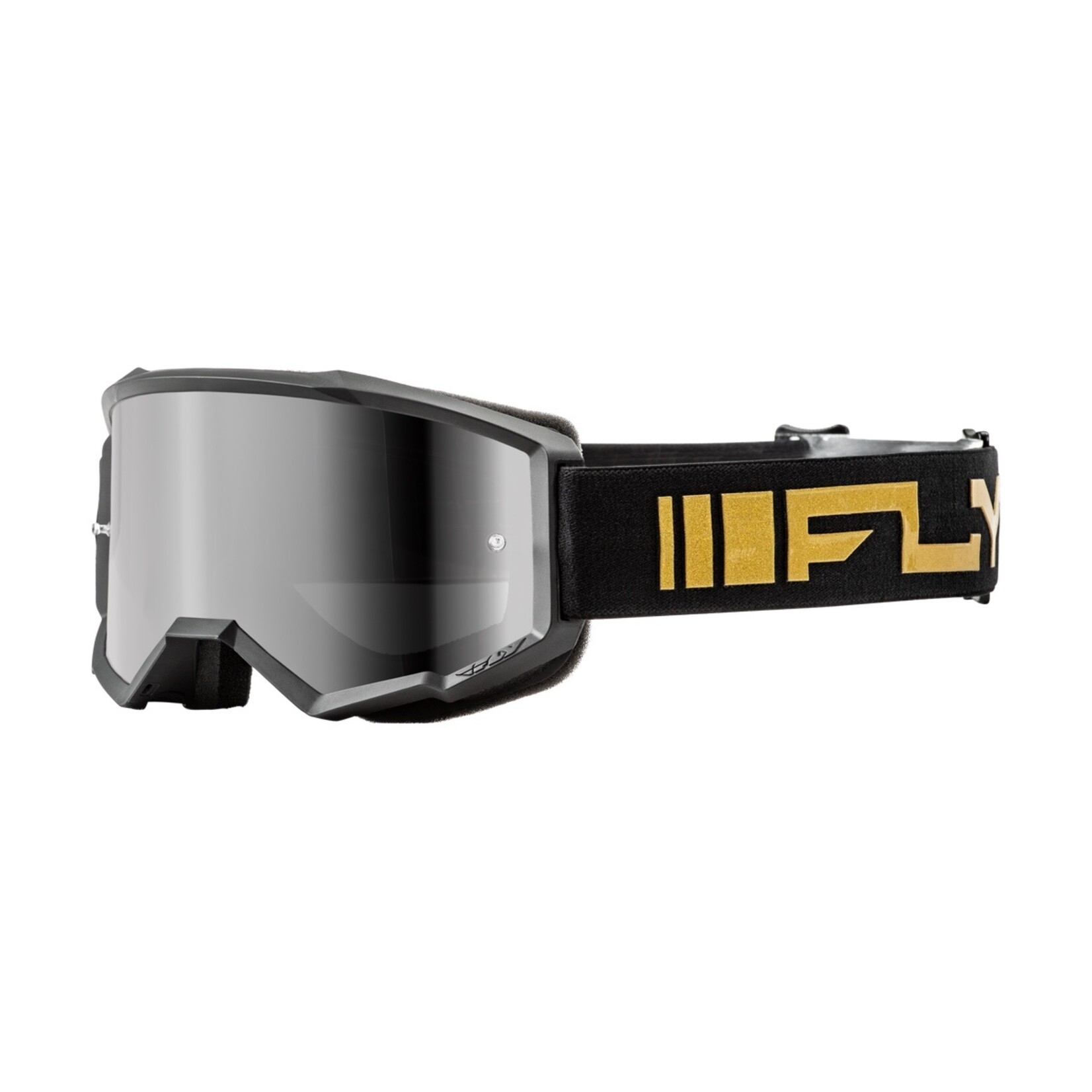 Fly Racing Fly Zone Goggle Black/Gold w/ Silver Mirror/Smoke Lens
