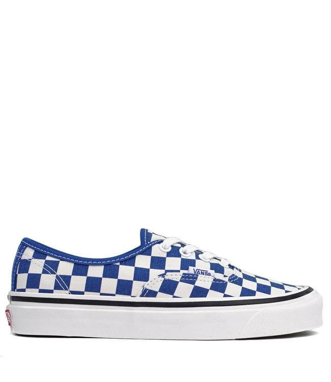 blue and white checkerboard vans