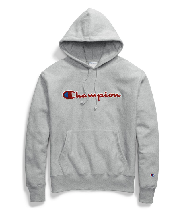 gray champions hoodie