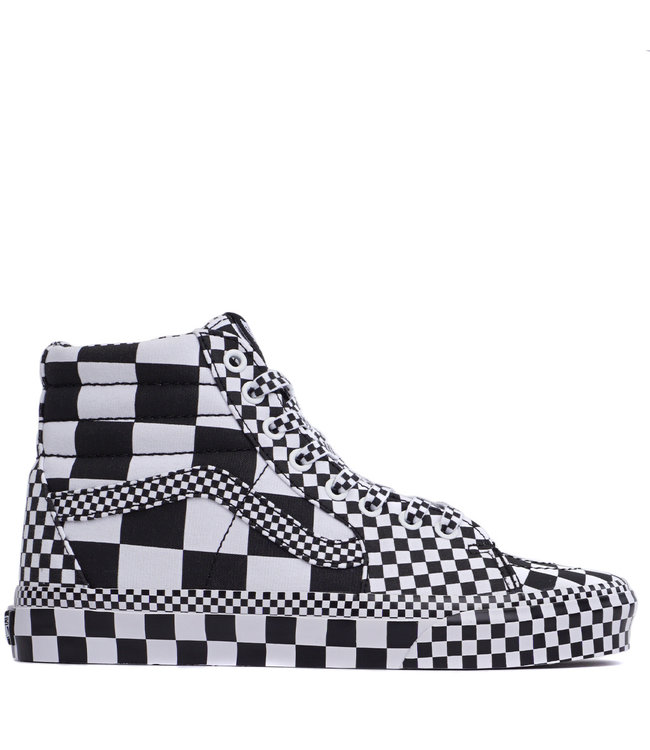 all over checkerboard vans high tops