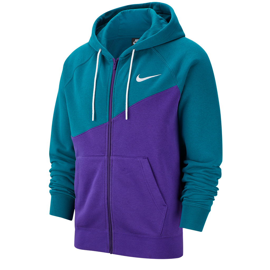 purple and teal nike hoodie