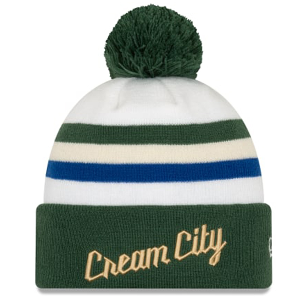 New Era Milwaukee Bucks Holiday City Edition Knit Beanie White New Era Milwaukee Bucks Holiday City Edition Knit Beanie White