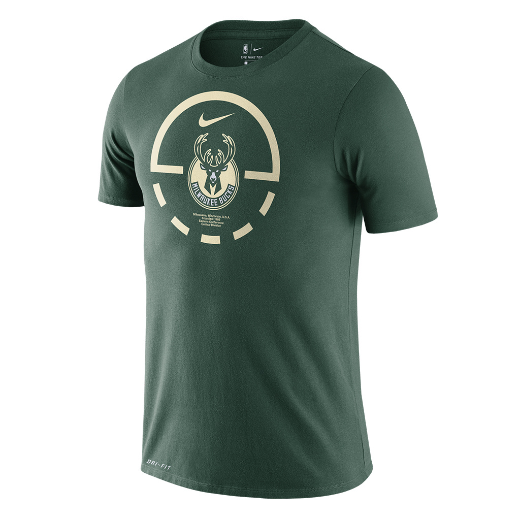 Nike Milwaukee Bucks Court T-Shirt - Fir Green - MODA3