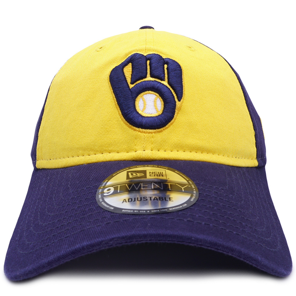 Navy New Era Milwaukee Brewers 9TWENTY Core Classic Adjustable Hat