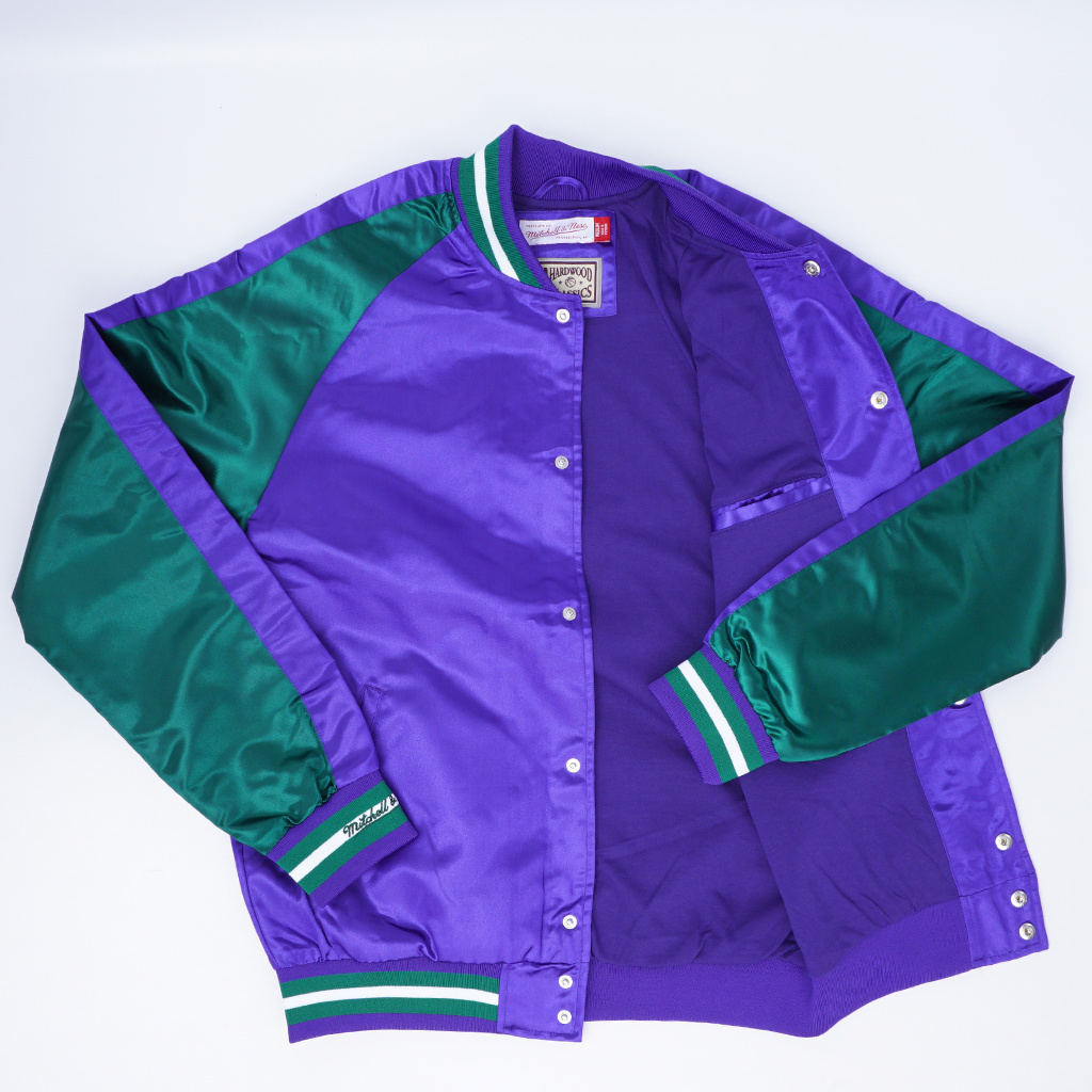 Mitchell & Ness Milwaukee Bucks Color Blocked Satin Jacket ...