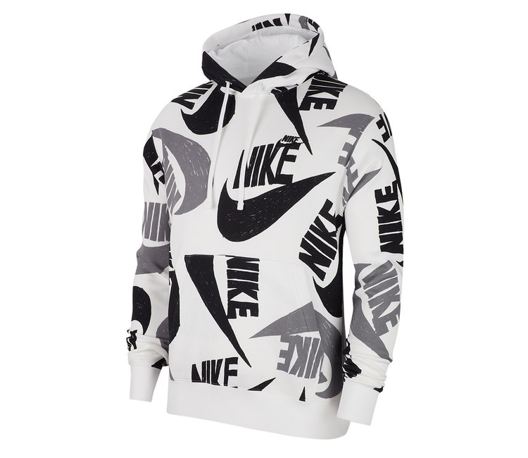 nike club pullover hoodie black