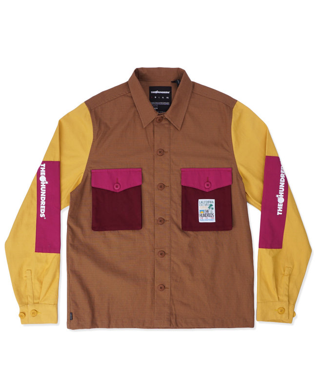 dark brown button up shirt