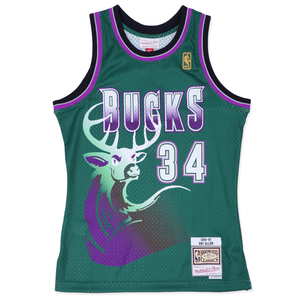 ray allen bucks jersey mitchell and ness