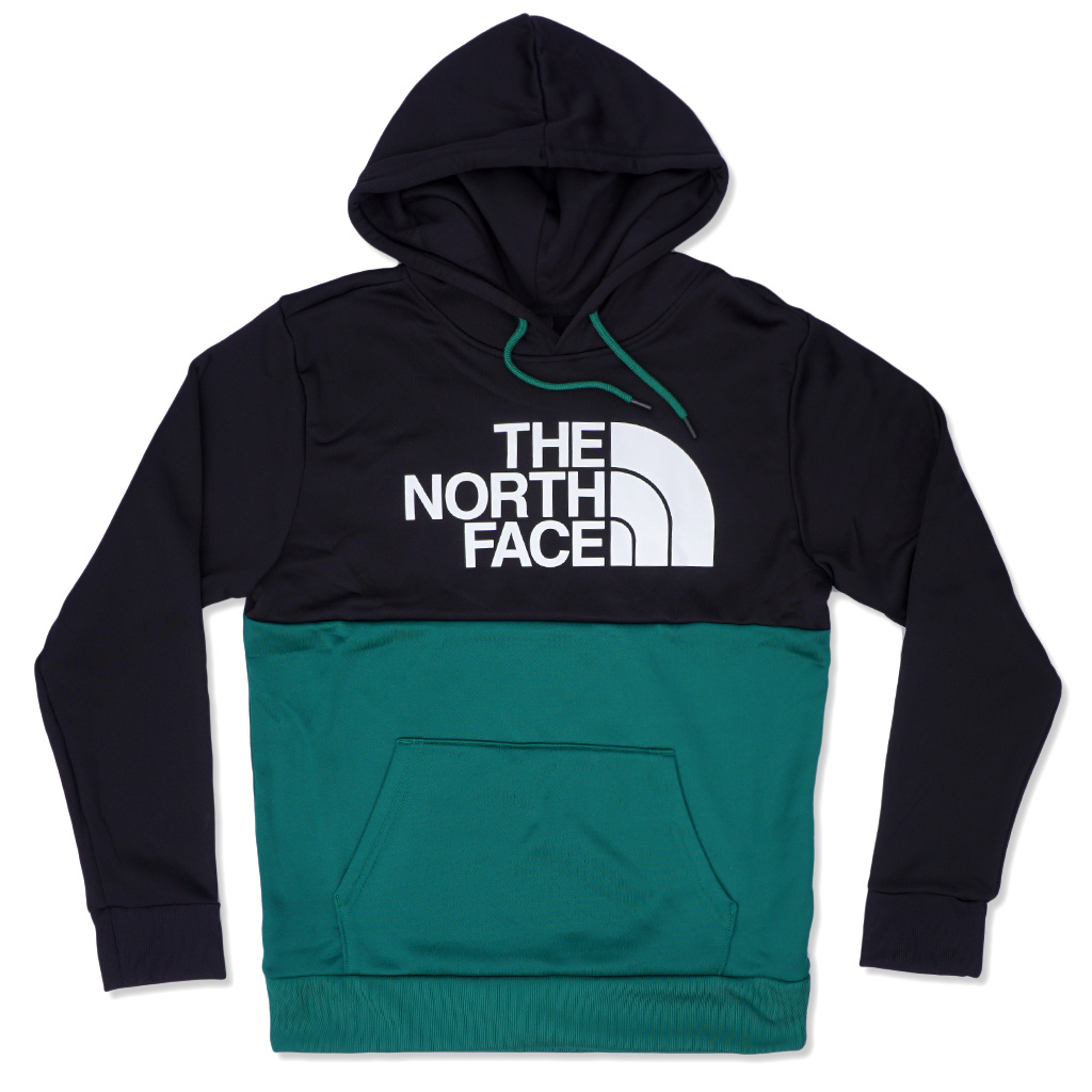 The North Face Surgent Bloc Pullover Hoodie Black Evergreen Moda3