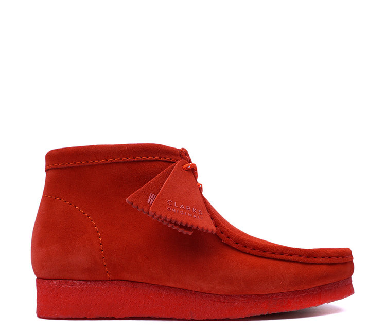 red clarks wallabees