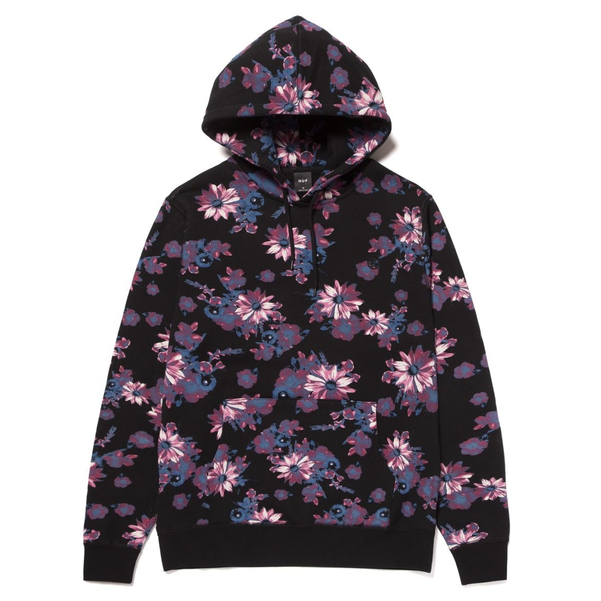 Pink Huf Floral Hoodie NPRWLR Floral Pattern Hoodie Maroon S
