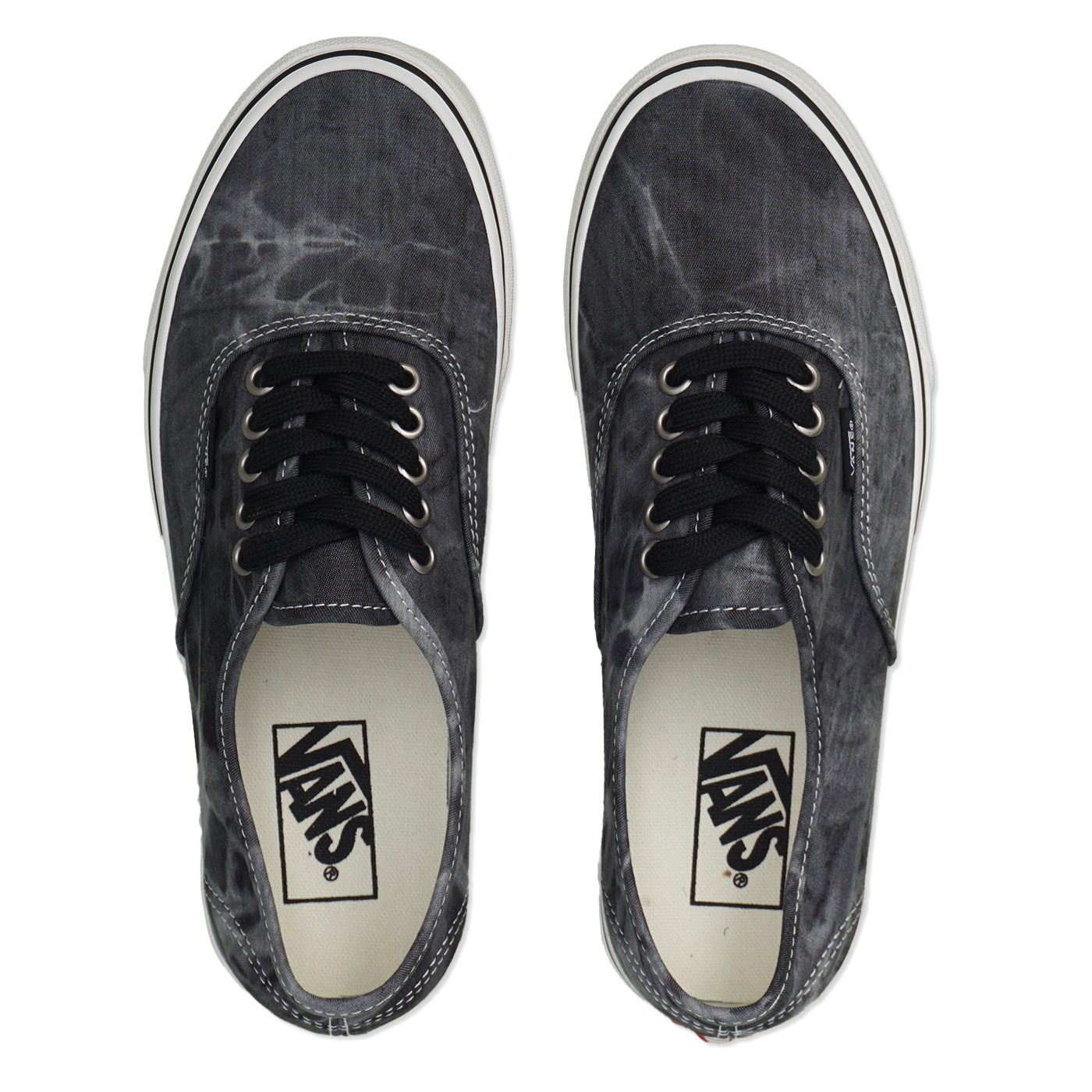 vans authentic black denim