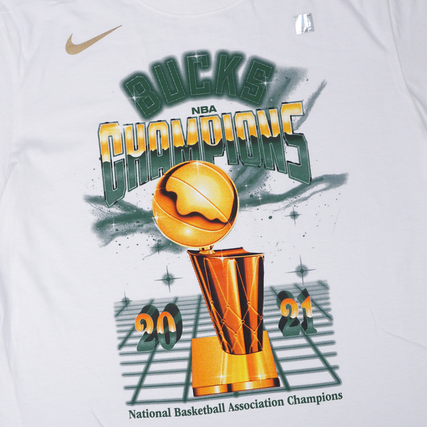  Nike Milwaukee Bucks NBA Champions T-Shirt (as1, Alpha, x_l,  Regular, Regular, White) : Sports & Outdoors