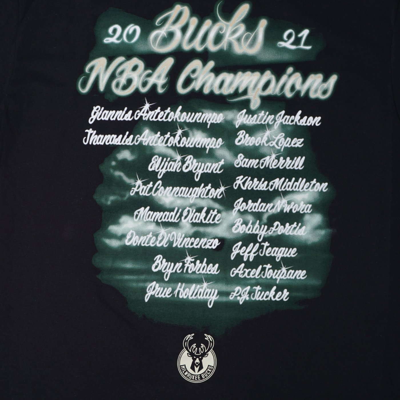 Nike Milwaukee Bucks 2021 NBA Finals Champions Bucks in 6 T-Shirt