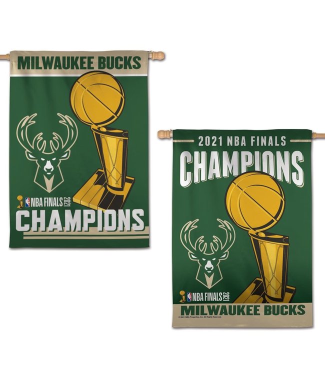 WINCRAFT Bucks 2021 NBA Champions Vertical Flag