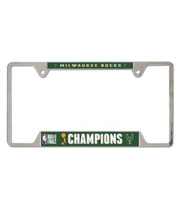 WINCRAFT BUCKS 2021 NBA CHAMPIONS LICENSE PLATE FRAME