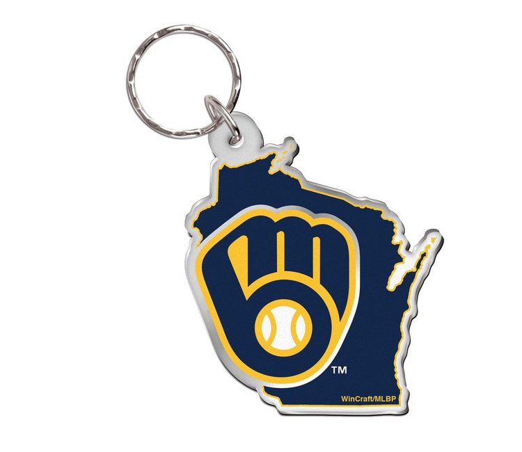 Wincraft Milwaukee Brewers State Keychain MODA3