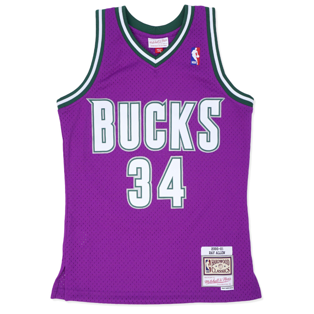 Mitchell & Ness Ray Allen Purple Milwaukee Bucks Hardwood Classics 2000/01 Lunar New Year Swingman J