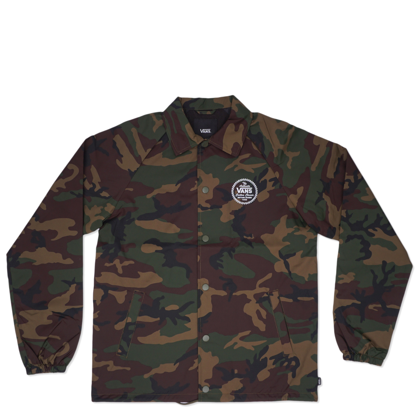 vans coach jacket camo