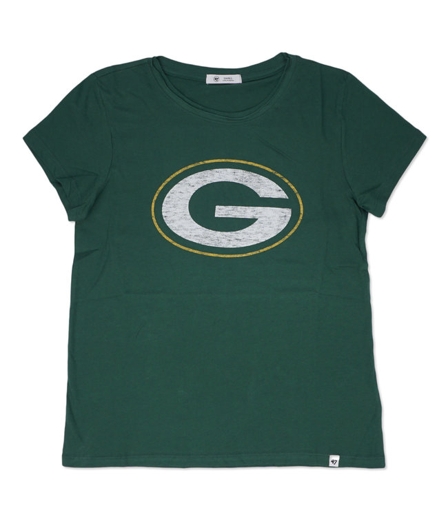 Women's Green Bay Packers White Billie Cropped T-Shirt