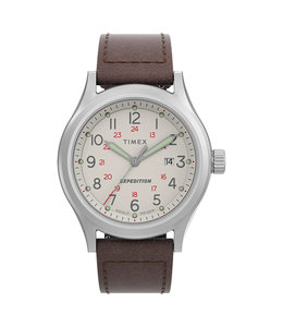 TIMEX EXPEDITION SIERRA LEATHER STRAP WATCH