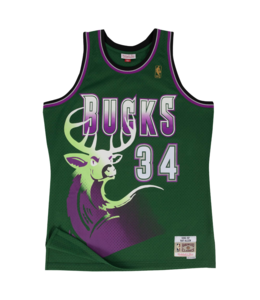 MITCHELL AND NESS BUCKS RAY ALLEN '96-97 ALTERNATE SWINGMAN JERSEY