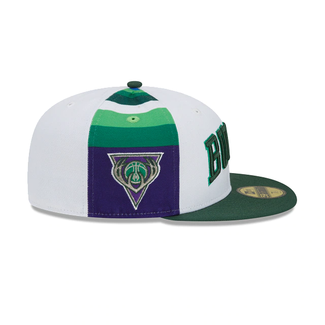 New Era Men's 2021-22 City Edition Milwaukee Bucks Green 59FIFTY Fitted Hat, Size 7 1/8