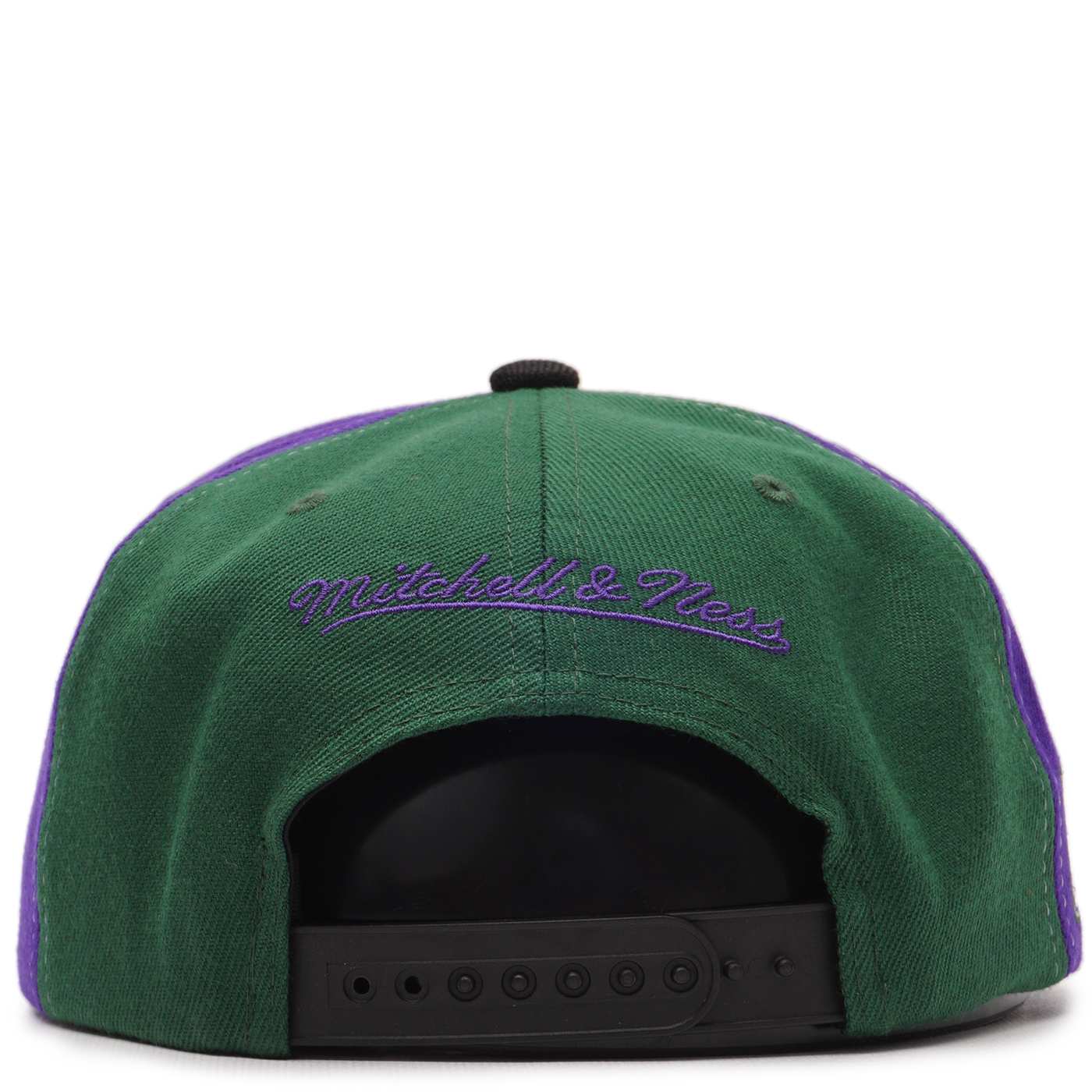 Mitchell & Ness Bucks 2 Tone Classic Snapback Hat - Purple/Dark  Green/Throwback