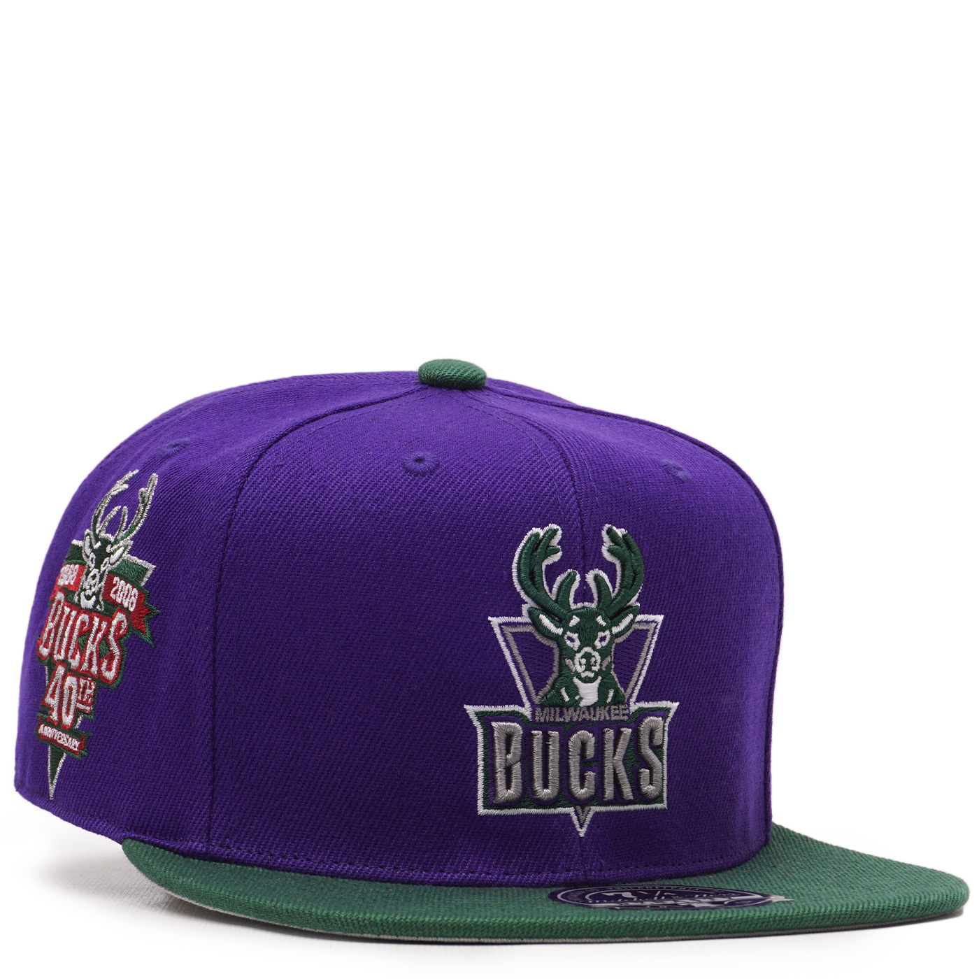 Mitchell & Ness Philadelphia 76ers Footwork Fitted Hat, Purple, Size: 7 5/8