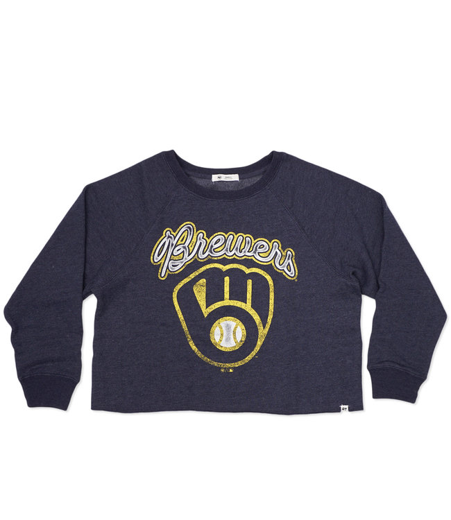 '47 BRAND Brewers Women's Sweet Water Cropped Crew