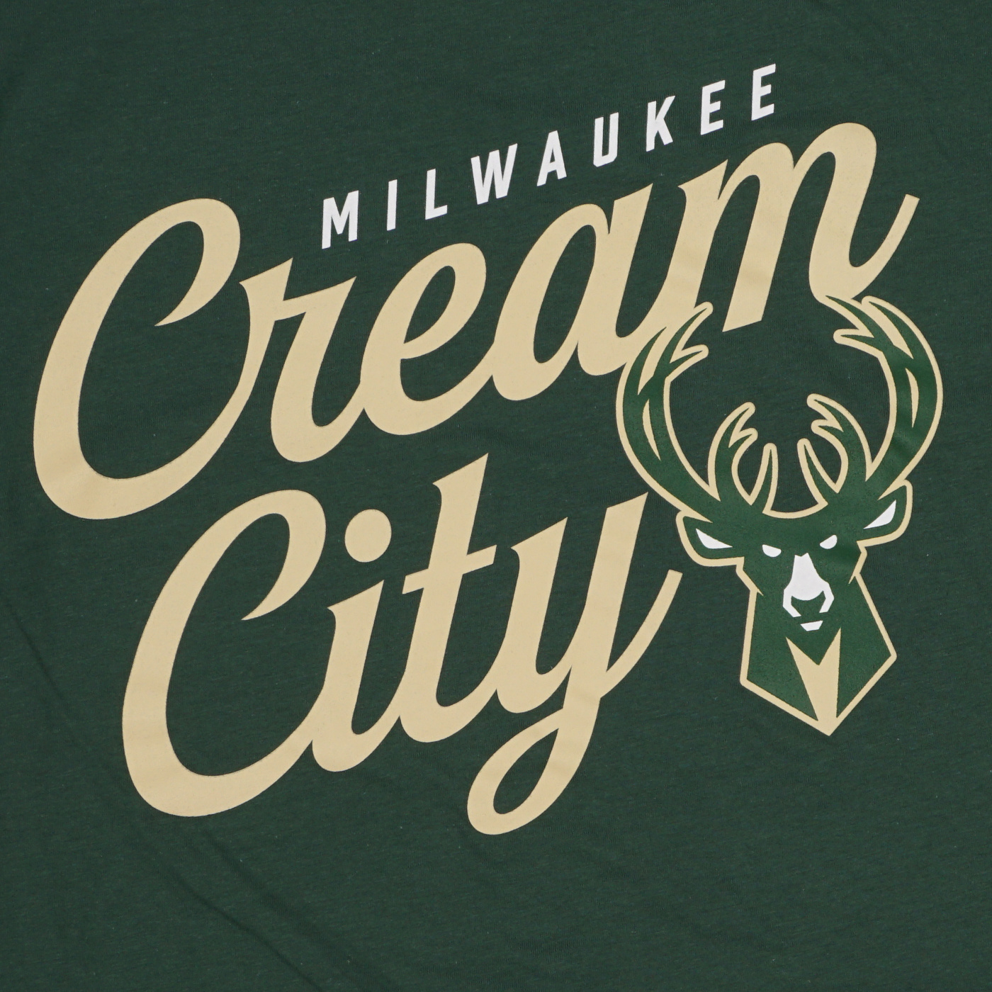 Women's Bucks in Six Cream City Half Milwaukee Bucks V-Neck T-Shirt / Large