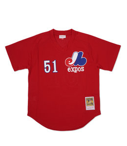 MITCHELL AND NESS MONTREAL EXPOS RANDY JOHNSON '89 BP PULLOVER JERSEY