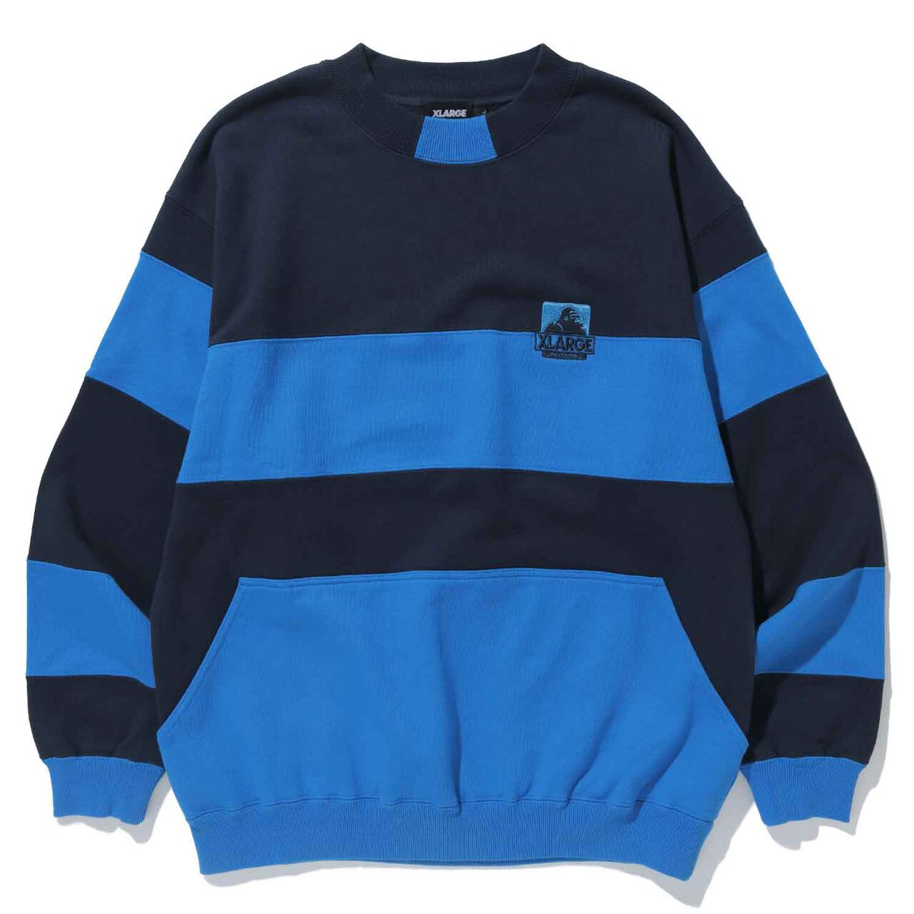 XLarge Men's OG Stripe Crewneck Sweatshirt Navy Size XL | MODA3