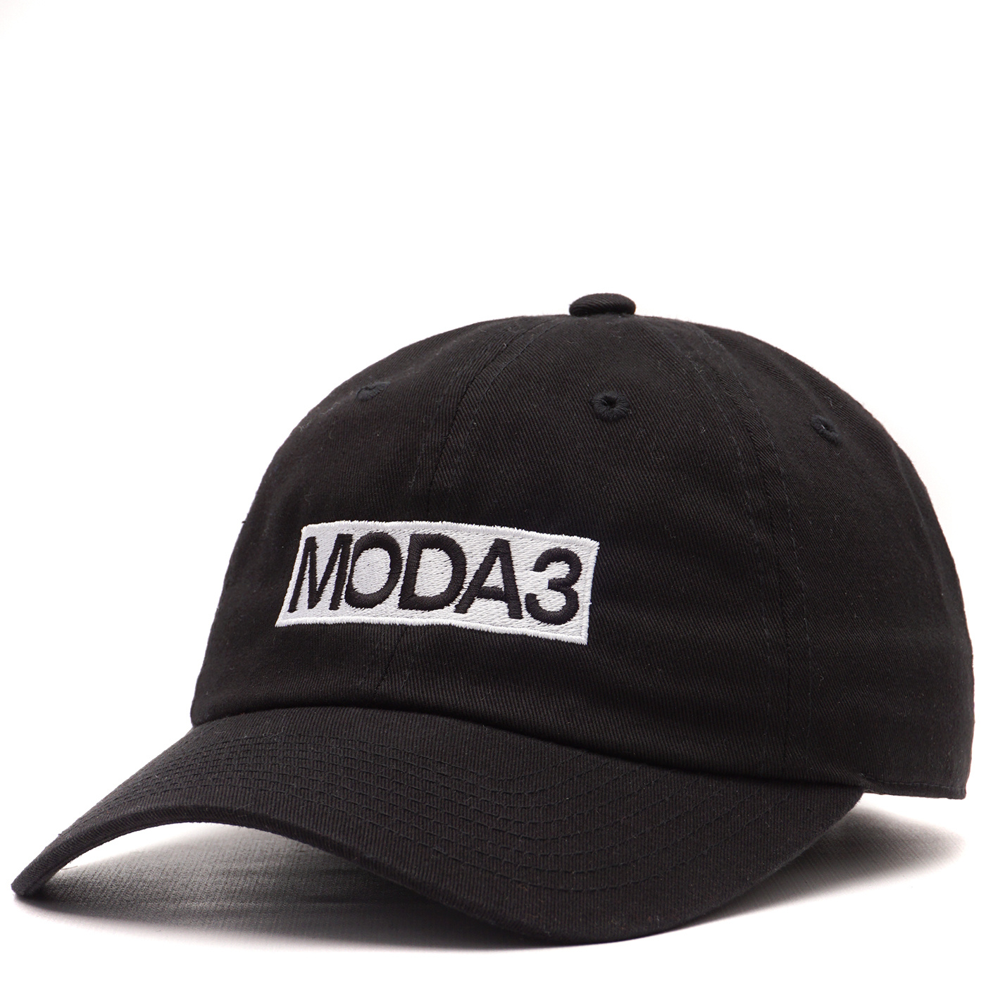 MODA3 Washed Slouch Dad Hat - Black - MODA3