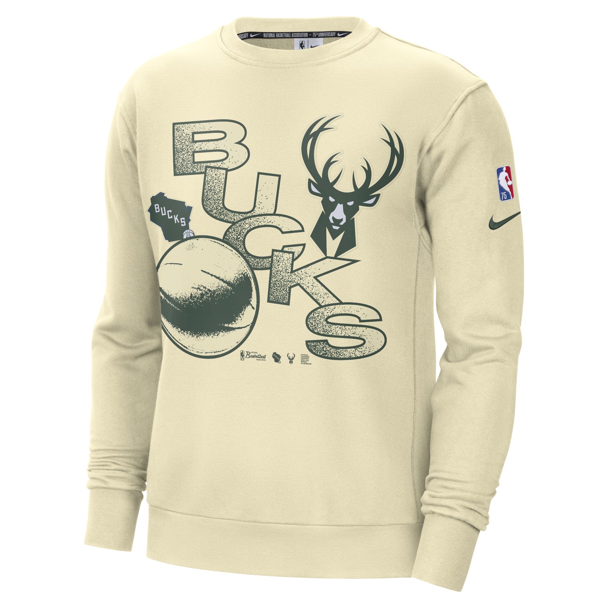 Nike Milwaukee Bucks Courtside Crewneck 